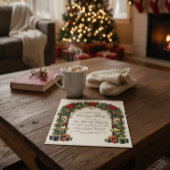 Invitation Elegant Poinsettia Christmas Trellis Party Design