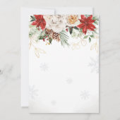 Invitation Elégant Poinsettia Société Fête de Vacances (Dos)