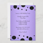 Invitation Élégant point noir pourpre Doux photo 16 (Dos)