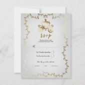 Invitation Elégant Porte Or Livre blanc Mariage RSVP (Devant)