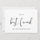 Invitation Élégant Pour ma meilleure amie le jour de son mari (Devant)