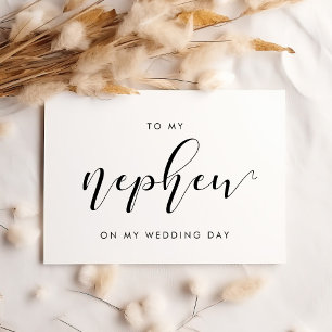 Invitation Élégant pour mon neveu le jour de mon mariage cart