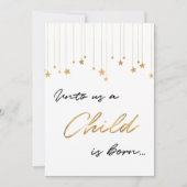Invitation Élégant pour nous Un enfant est né Gold Photo (Devant)
