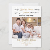 Invitation Élégant pour nous Un enfant est né Gold Photo (Dos)