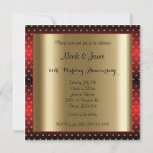 Invitation Élégant pour toutes occasions | Rouge et Or (Dos)