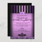 Invitation élégant pourpre de partie de (Devant / Derrière)