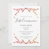 Invitation Élégant prédicateur de la première communion Scrip (Devant)