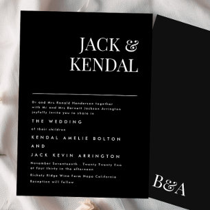 Invitation Élégant Premium   Mariage de noms modifiables