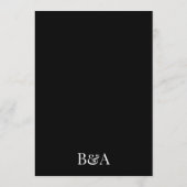 Invitation Élégant Premium | Mariage de noms modifiables (Dos)