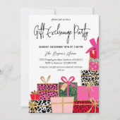 Invitation Elegant Presents Christmas Gift Exchange Party (Devant)