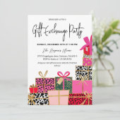 Invitation Elegant Presents Christmas Gift Exchange Party (Debout devant)