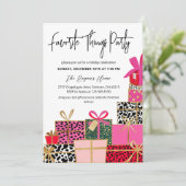 Invitation Elegant Presents Favorite Things Party Holiday (Debout devant)