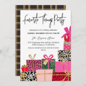 Invitation Elegant Presents Favorite Things Party Holiday In (Devant / Derrière)
