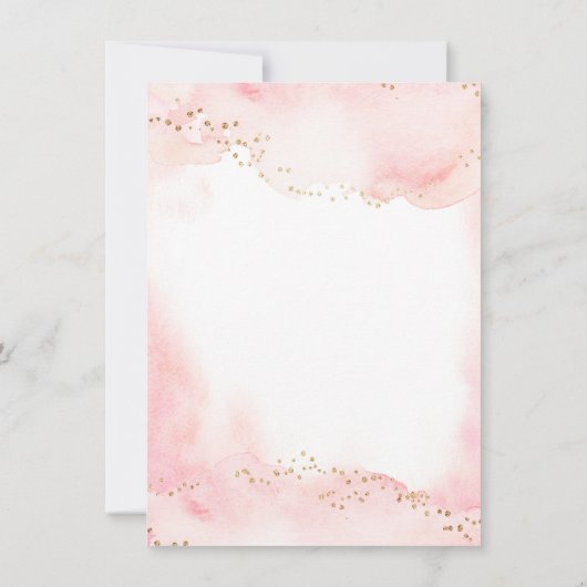 Invitation Élégant Pretty Rose Gold Parties scintillant Douce (Dos)