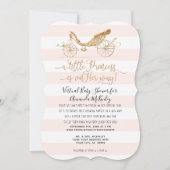 Invitation Elégant Princess Carriage Gold Baby shower virtuel (Devant)