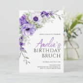Invitation Élégant Printemps et Fleur sauvage d'été Anniversa (Debout devant)