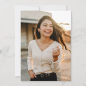 Invitation Élégant Printemps Fleur sauvage Photo Graduation P (Dos)