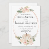 Invitation Elegant Pumpkin Theme Bridal Shower (Devant / Derrière)