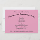 Invitation Élégant Purple Abstrait Graduation Photo Party (Dos)