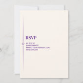 Invitation Elegant Purple Cream Fifty Fabulous Birthday (Dos)