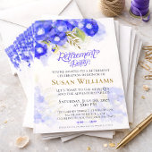 Invitation Elegant Purple Floral Retirement Celebration