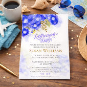 Invitation Elegant Purple Floral Retirement Celebration