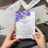 Invitation Elegant Purple Floral Retirement Celebration