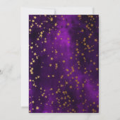 Invitation Elegant Purple & Gold Celestial Starry Wedding (Dos)