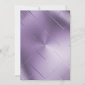 INVITATION ÉLÉGANT PURPLE ROSE MÉTALLIQUE EUCALYPTUS MARIAGE (Dos)