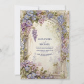 Invitation Élégant Purple Wisteria Flowers Mariage (Devant)