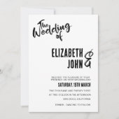 Invitation Elégant QR Code RSVP minimaliste Mariage photo (Devant)