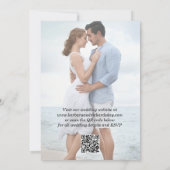 Invitation Elégant QR Code RSVP Photo Mariage moderne (Dos)