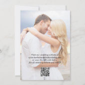 Invitation Elégant QR Code RSVP Photo Mariage moderne (Dos)