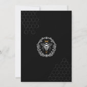 Invitation Elégant Queen Bee Jubilee Black & Gold Anniversair (Dos)