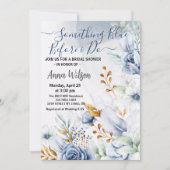 Invitation élégant Quelque chose de bleu Avant de faire douch (Devant)