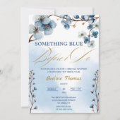 Invitation Élégant quelque chose de bleu avant de faire Fête  (Devant)