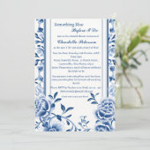 Invitation Élégant quelque chose de bleu avant de faire Fête  (Debout devant)