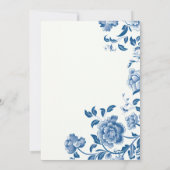 Invitation Élégant quelque chose de bleu avant de faire Fête  (Dos)