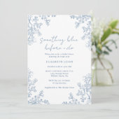 Invitation Élégant quelque chose de bleu Fête des mariées Vin (Debout devant)