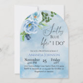 Invitation Élégant quelque chose Fête des mariées Florale Ble (Devant)