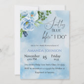 Invitation Élégant quelque chose Fête des mariées Florale Ble (Devant)