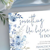 Invitation Élégant quelque chose Fête des mariées Florale Ble