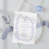 Invitation Élégant quelque chose Fête des mariées Florale Ble