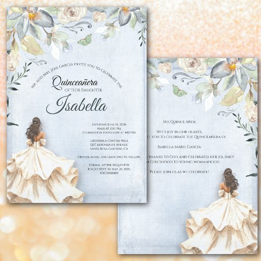 Invitation Elegant Quinceanera 15th Birthday