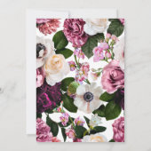 Invitation Élégant Quinceañera Floral (Dos)