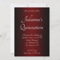 Élégant Quinceañera ombré noir et bordeaux