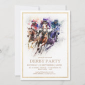 Invitation Élégant Race Horse Derby Party équestre (Devant)