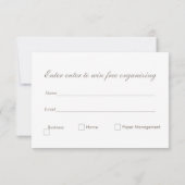 Invitation Elégant Raffle Billet Navy Blue (Dos)