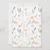 Invitation Elégant Rainbow Little Fleur sauvage 1er anniversa (Dos)