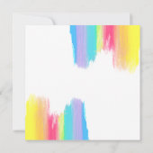 Invitation Elégant Rainbow Watercolor Paint Mariage été (Dos)
